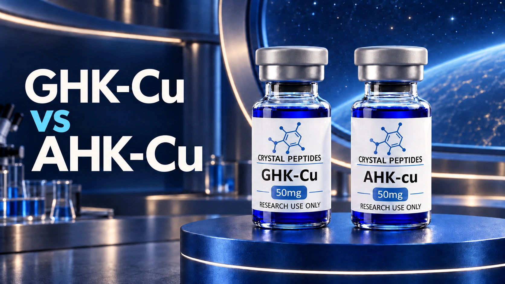 GHK-Cu y AHK-Cu: ¿Qué cambia cuando cambia un aminoácido?